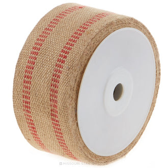 Jute Webbing 3.5" Wide with Red Stripes