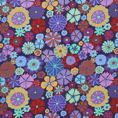 Kaffe Artisan - Artisan Folk Flower Purple Yardage