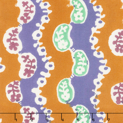 Kaffe Artisan Batik - Soprano Wiggle Orange and Painted Yardage