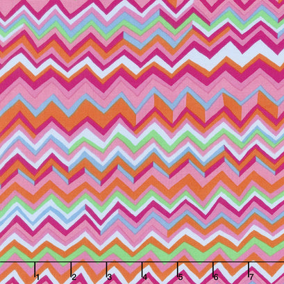 Kaffe Classics - Citrus Zig Zag Pink Yardage