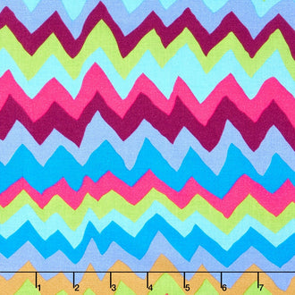 Kaffe Collective Spring 2017 - Shade Sound Waves Blue Yardage