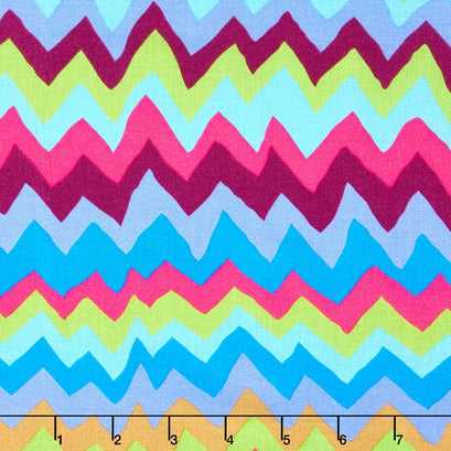 Kaffe Collective Spring 2017 - Shade Sound Waves Blue Yardage