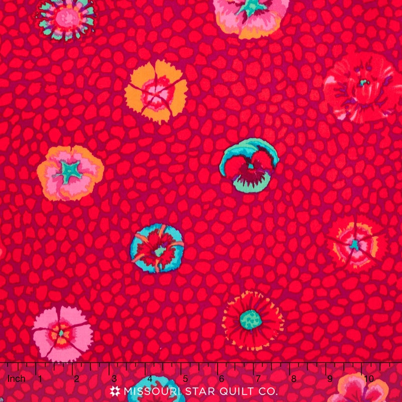 Kaffe Collective - Warm 2016 Classics Guinea Flower Red Yardage Primary Image