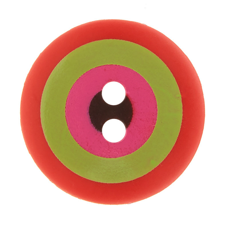 Kaffe Fassett Button - 3/4" Orange & Green Target Primary Image
