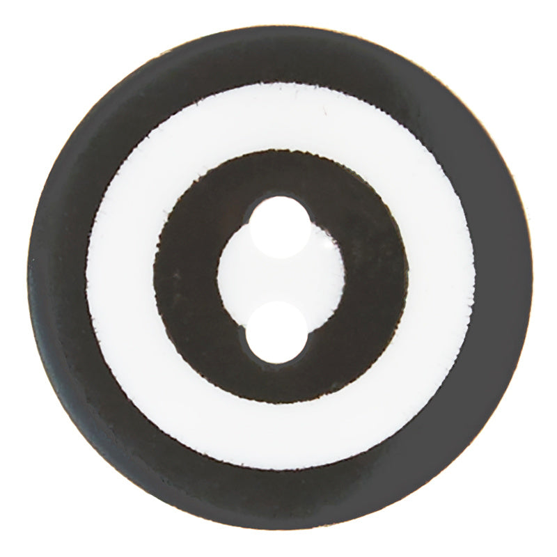 Kaffe Fassett Button - 5/8" Black & White Target Primary Image