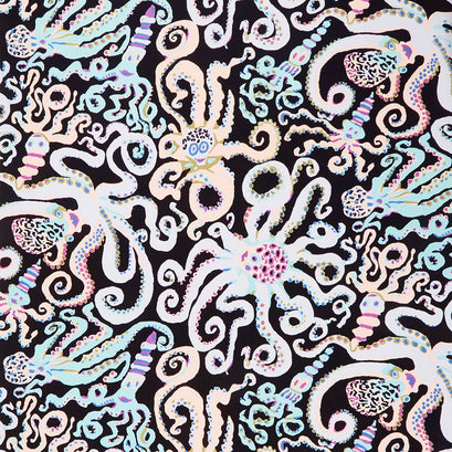 Kaffe Fassett Collective August 2020 - Octopus Black Yardage
