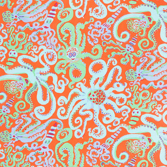 Kaffe Fassett Collective August 2020 - Octopus Orange Yardage