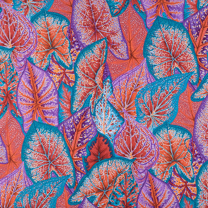 Kaffe Fassett Collective August 2021 - Caladiums Red Yardage