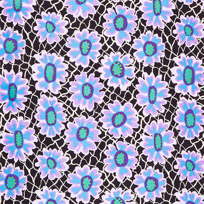 Kaffe Fassett Collective - August 2021 Contrast Flower Net Black Yardage