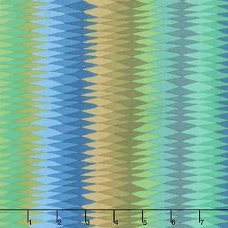 Kaffe Fassett Collective Fall 2018 - Day Diamond Stripe Green Yardage