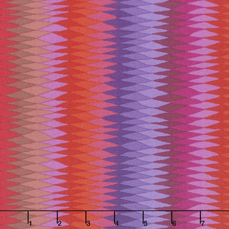 Kaffe Fassett Collective Fall 2018 - Night Diamond Stripe Red Yardage
