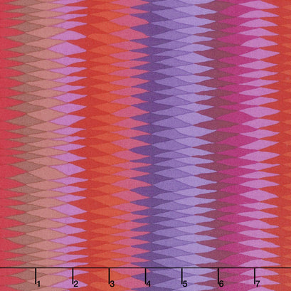 Kaffe Fassett Collective Fall 2018 - Night Diamond Stripe Red Yardage