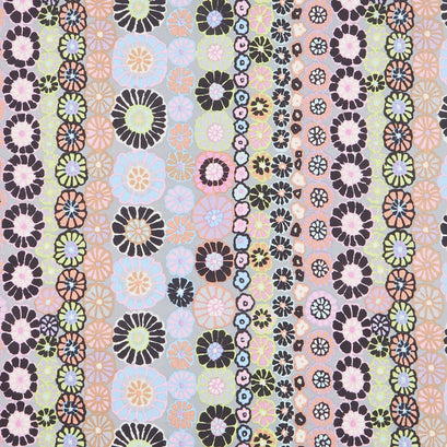 Kaffe Fassett Collective Fall 2018 - Row Flowers Contrast Yardage