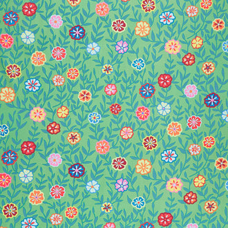 Kaffe Fassett Collective - February 2020 Cool Busy Lizzy Green Yardage