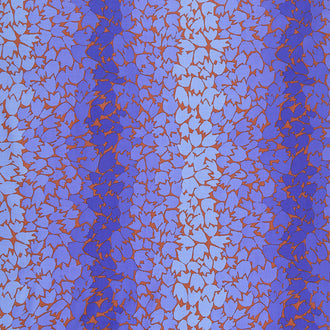 Kaffe Fassett Collective - February 2020 Cool Ombre Leaves Blue Yardage
