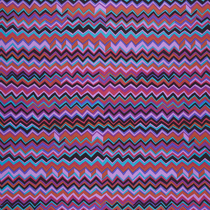 Kaffe Fassett Collective - February 2020 Cool ZigZag Purple Yardage