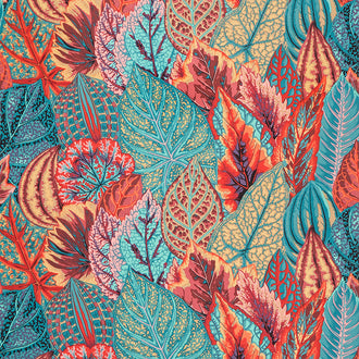 Kaffe Fassett Collective - February 2020 Warm Coleus Teal Yardage