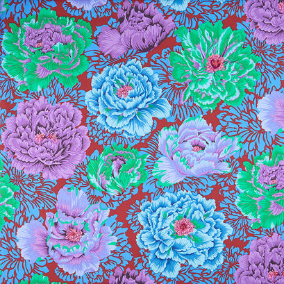 Kaffe Fassett Collective - February 2021 Cool Brocade Peony Cool Yardage