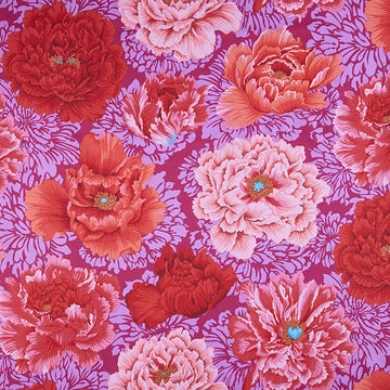 Kaffe Fassett Collective - February 2021 Hot Brocade Peony Hot Yardage