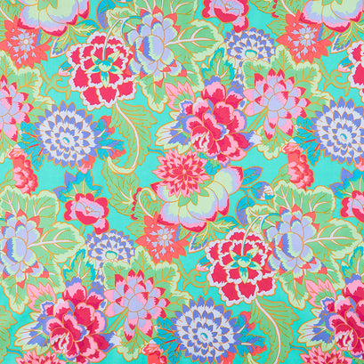 Kaffe Fassett Collective February 2022 - Cloisonne Aqua Yardage