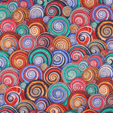 Kaffe Fassett Collective February 2022 - Mars Colorway Spiral Shells Dark Yardage Primary Image