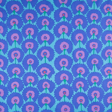 Kaffe Fassett Collective February 2022 - Regal Fans Blue Yardage Primary Image