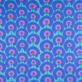 Kaffe Fassett Collective February 2022 - Regal Fans Blue Yardage Primary Image