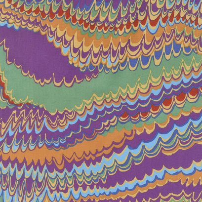 Kaffe Fassett Collective Spring 2018 - Dark End Papers Purple Yardage