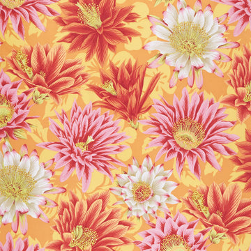 Kaffe Fassett Collective Spring 2019 - Bright Cactus Flower Orange Yardage Primary Image