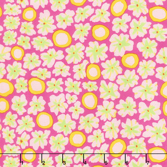 Kaffe Fassett Collective Spring 2019 - Bright Primulas Pink Yardage