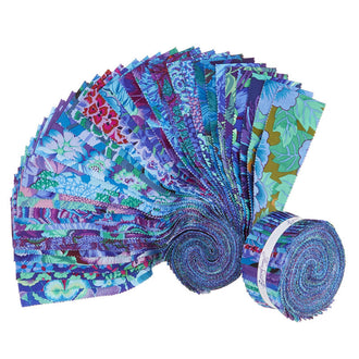 Kaffe Fassett Collective Stash Blue Florals 2.5" Strips