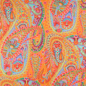 Kaffe Fassett Collective - Stash Paisley Jungle Tangerine Yardage Primary Image