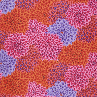 Kaffe Fassett Collective - Stash Scarlet Florals Dahlia Blooms Lush Yardage