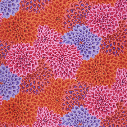 Kaffe Fassett Collective - Stash Scarlet Florals Dahlia Blooms Lush Yardage
