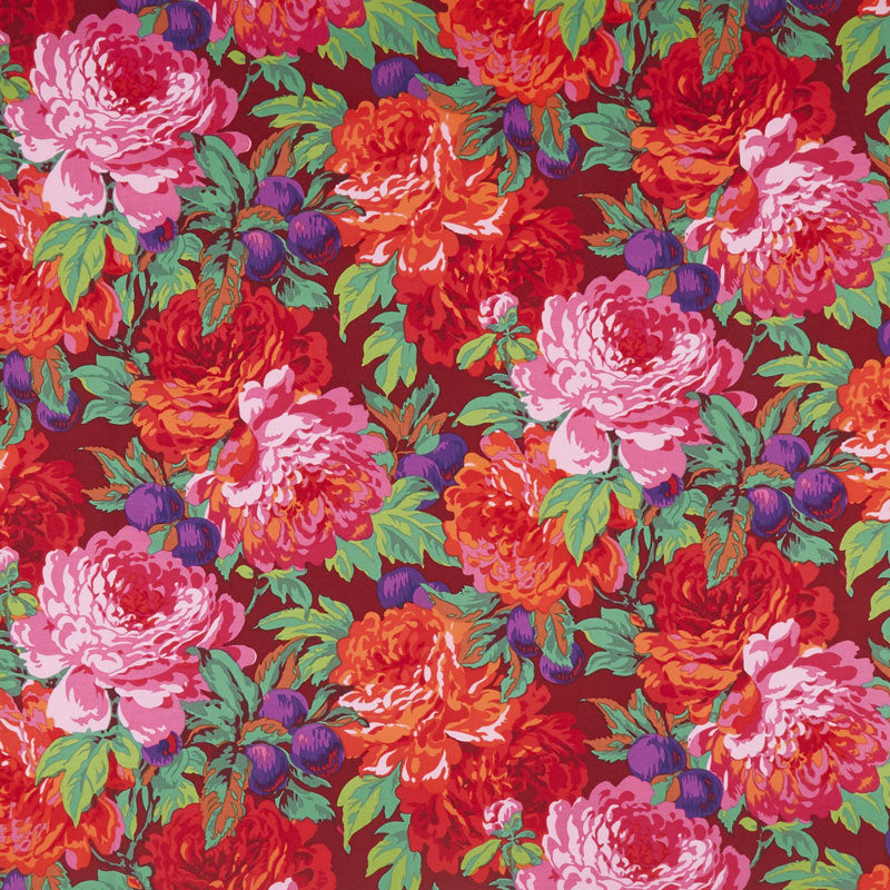 Kaffe Fassett Collective - Stash Scarlet Florals Luscious Magenta Yardage