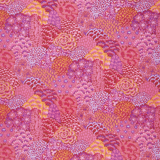 Kaffe Fassett Collective - Stash Scarlet Florals Oriental Trees Magenta Yardage