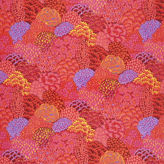 Kaffe Fassett Collective - Stash Scarlet Florals Oriental Trees Red Yardage