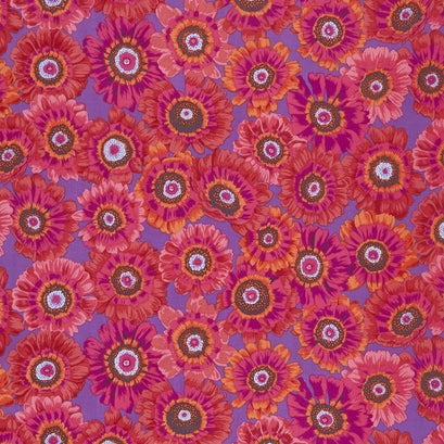 Kaffe Fassett Collective - Stash Scarlet Florals Painted Daisy Magenta Yardage
