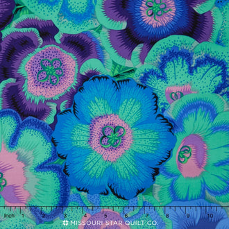 Kaffe Fassett Collective Tides - Gloxinias Blue Yardage