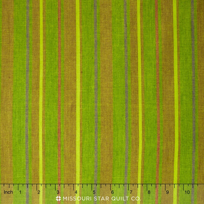 Kaffe Wovens - Alternating Stripe Grass Yardage