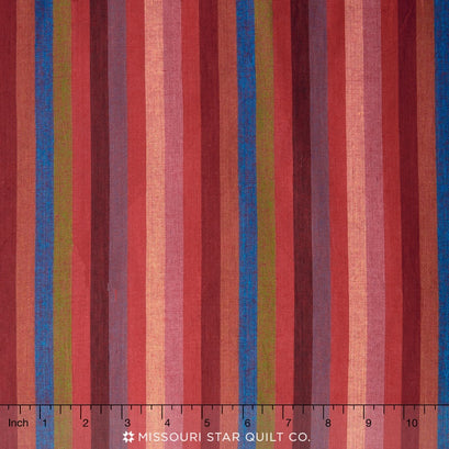 Kaffe Wovens - Narrow Stripe Red Yardage