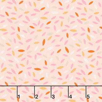 Kenzie - Sprinkled Leaves Peach Yardage