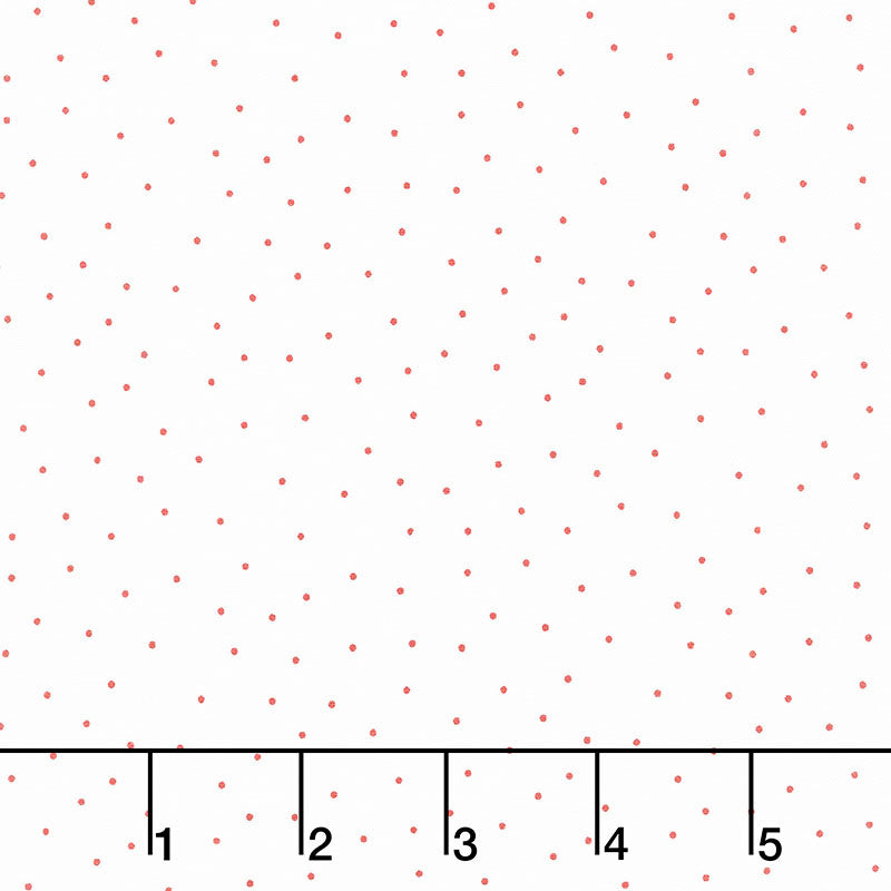 Kimberbell Basics - Tiny Dots White Red Yardage