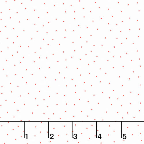 Kimberbell Basics - Tiny Dots White Red Yardage
