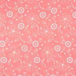 Kimberbell - Doodles Peachy Pink 108" Wide Backing