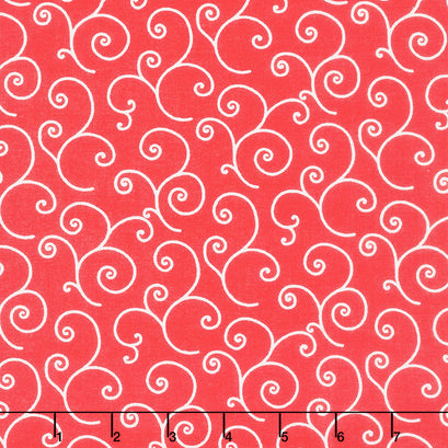 Kimberbell - Scroll Red 108" Wide Backing