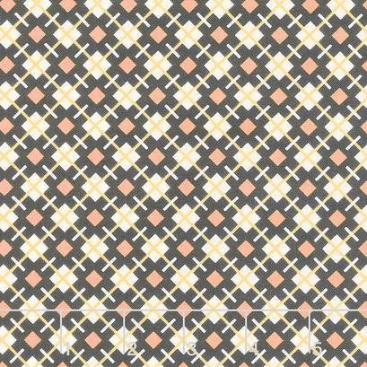 Kitty Corn - Party Plaid Midnight Yardage