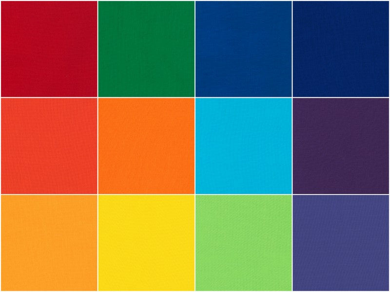 Kona Cotton - Bright Rainbow Palette Ten Squares Alternative View #2