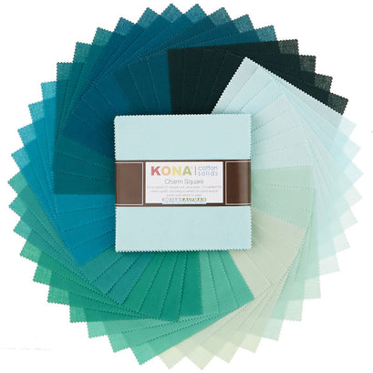 Kona Cotton - Lush Lagoon Charm Pack