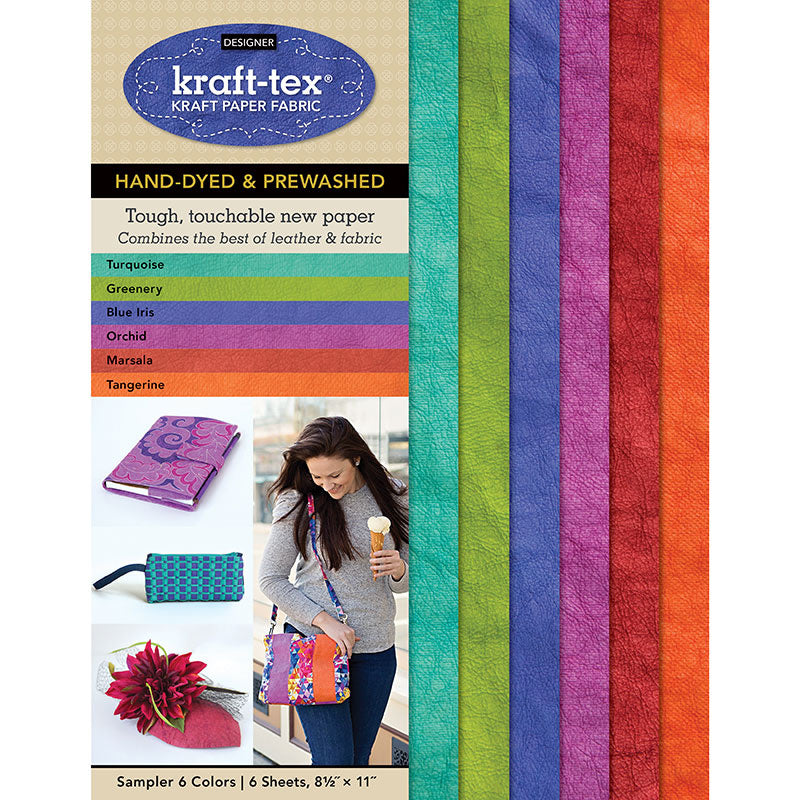 Kraft-tex Designer Sampler Sheets- 6 Colors Hand-Dyed & Prewashed Alternative View #1